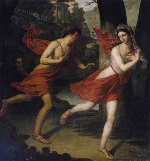 Pauline as Daphne Fleeing from Apollo Oil painting by Robert Lefevre