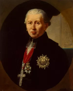 Portrait of Karl Theodor von Dalberg by Robert Lefevre - Oil Painting Reproduction