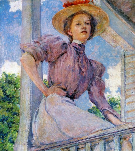 Main Product Photo of A Summer Girl Painting by Robert Lewis Reid