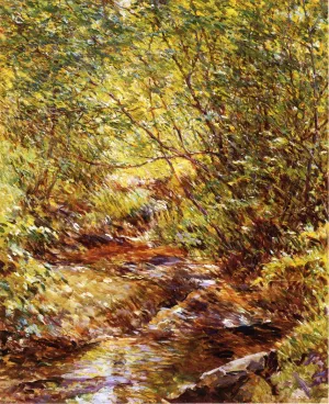 A Woodland Stream by Robert Lewis Reid Oil Painting