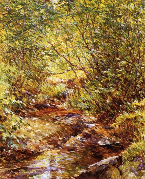 Main Product Photo of A Woodland Stream Painting by Robert Lewis Reid