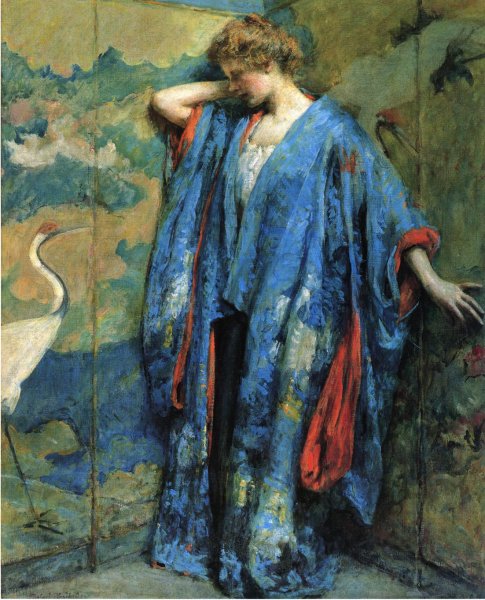 Main Product Photo of Blue and Yellow Painting by Robert Lewis Reid