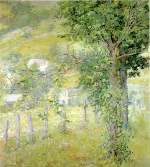 Hillside in Summer by Robert Lewis Reid - Oil Painting Reproduction