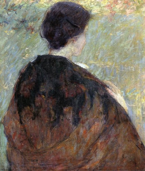 Paisley Shawl by Robert Lewis Reid - Hand-Painted Oil Painting Reproduction