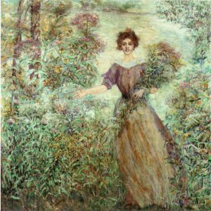 Spring Bouquet by Robert Lewis Reid Oil Painting