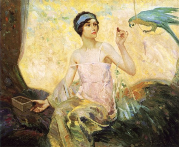 Main Product Photo of Tempting Sweets Painting by Robert Lewis Reid