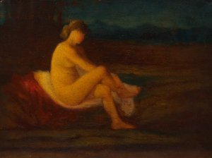 A Bather by Robert Loftin Newman Oil Painting