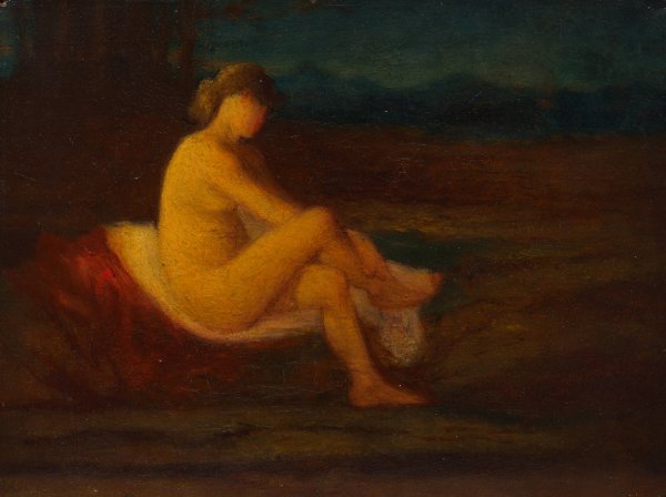 Main Product Photo of A Bather  Painting by Robert Loftin Newman