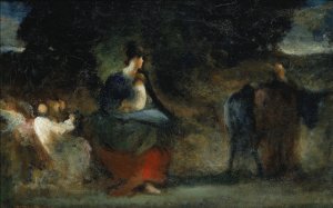 Flight into Egypt by Robert Loftin Newman Oil Painting