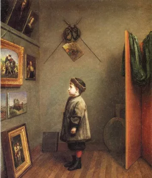 The Young Connoisseur by Robert M. Pratt - Oil Painting Reproduction