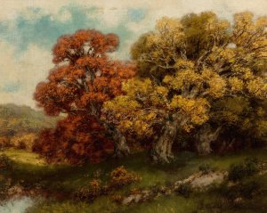 Adirondack Foliage by Robert Melvin Decker Oil Painting