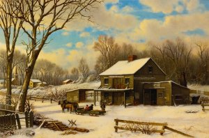 Winter Morning by Robert Melvin Decker Oil Painting