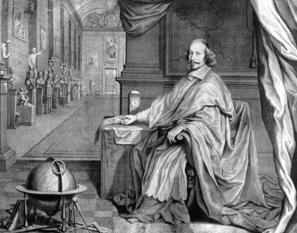 Main Product Photo of Cardinal Mazarin in His Palace Painting by Robert Nanteuil