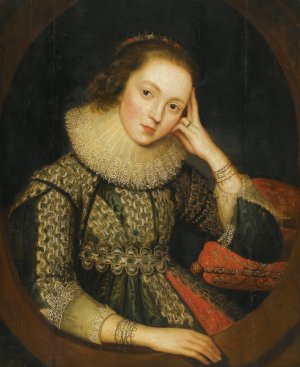 Portrait Of A Lady, Said To Be Mary Queen Of Scots by Robert Peake Oil Painting