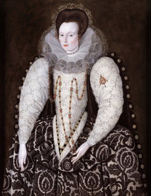 Frances, Lady Reynell, of West Ogwell, Devon by Robert Peake The Elder Oil Painting