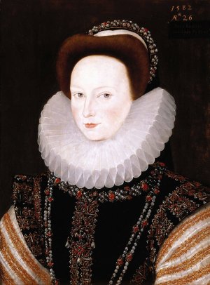 Portrait of Anne Knollys by Robert Peake The Elder Oil Painting