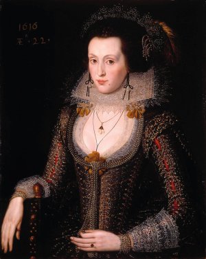 Portrait of Elizabeth Poulett by Robert Peake The Elder Oil Painting