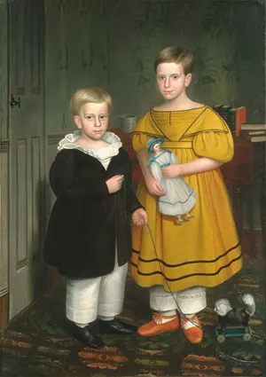 The Raymond Children by Robert Peckham - Oil Painting Reproduction