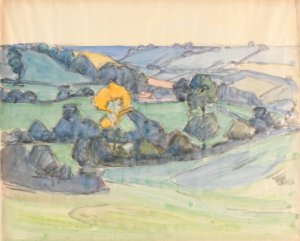 Near Brimley Hill Oil painting by Robert Polhill Bevan