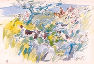 Over the Bank, Exmoor by Robert Polhill Bevan Oil Painting
