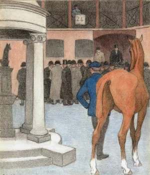 The Bayhorse, Tattersalls Oil painting by Robert Polhill Bevan