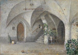 Hausflur beim Kantioler in Klausen by Robert Russ Oil Painting