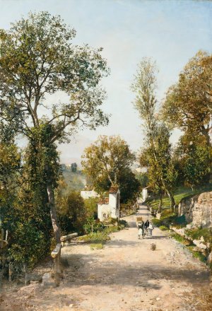 Landscape In South Tyrol by Robert Russ Oil Painting
