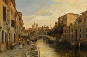 Rio del Ognissanti, Venice by Robert Russ Oil Painting