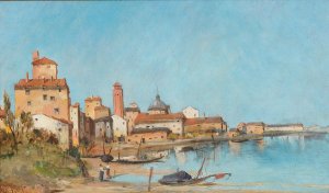 San Giovanni Venezia by Robert Russ Oil Painting