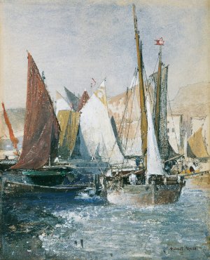 Segelboote by Robert Russ Oil Painting