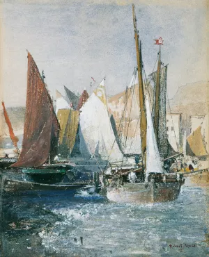 Segelboote by Robert Russ Oil Painting