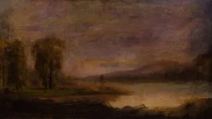 Landscape with Lake by Robert S. Duncanson Oil Painting