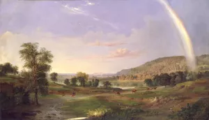 Landscape with Rainbow by Robert S. Duncanson Oil Painting