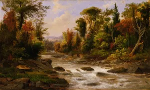 On the St. Annes, East Canada, 1863 by Robert S. Duncanson Oil Painting
