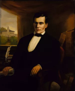Portrait of Freeman Cary by Robert S. Duncanson Oil Painting
