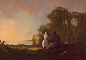Uncle Tom and Little Eva Oil painting by Robert S. Duncanson