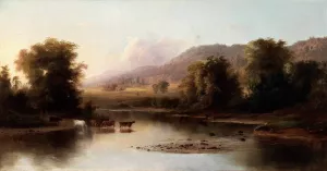 View of the St. Anne's River by Robert S. Duncanson Oil Painting