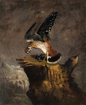 Vulture and Its Prey by Robert S. Duncanson Oil Painting