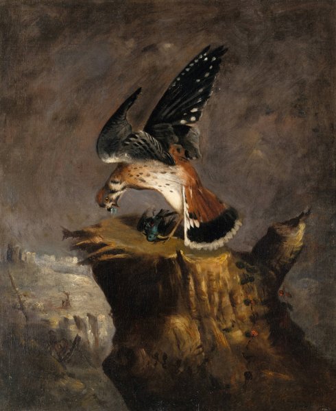 Vulture and Its Prey  by Robert S. Duncanson - Hand-Painted Oil Painting Reproduction