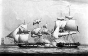 Action Between the Will of Liverpool and a French Privateer February 21 1804