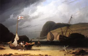 Great Ormes Head, Near Liverpool by Robert Salmon - Oil Painting Reproduction
