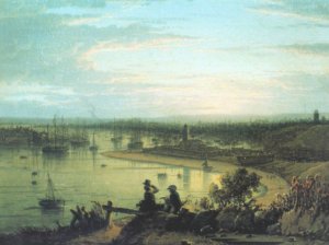 North Shields River Tyne by Robert Salmon Oil Painting