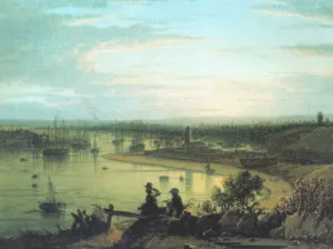 North Shields River Tyne Oil painting by Robert Salmon