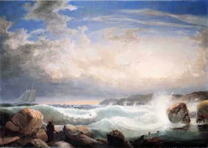Rafe's Chasm, Gloucester, Massachusetts by Robert Salmon - Oil Painting Reproduction
