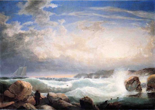 Main Product Photo of Rafe's Chasm, Gloucester, Massachusetts Painting by Robert Salmon