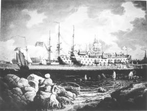 Shipping on the Mersey Oil painting by Robert Salmon