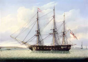 Sloop on the Mersey painting by Robert Salmon