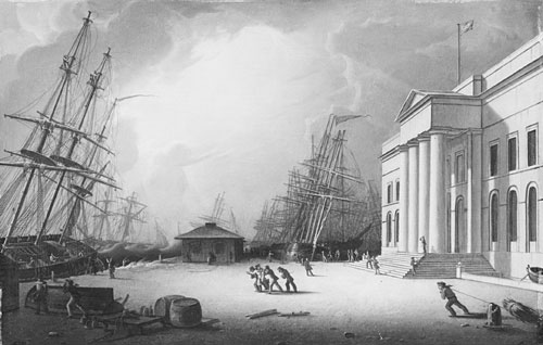Main Product Photo of The Custom House at Greenock, Scotland Painting by Robert Salmon