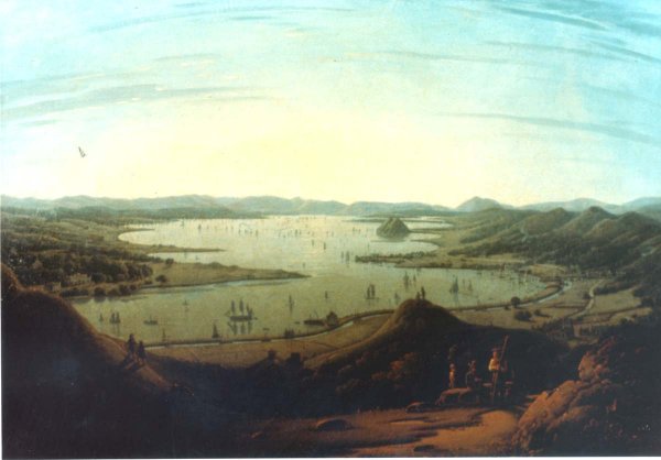 View Down the Clyde by Robert Salmon - Hand-Painted Oil Painting Reproduction