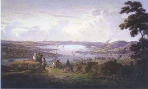 View of Dunbarton and River Clyde painting by Robert Salmon